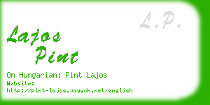 lajos pint business card